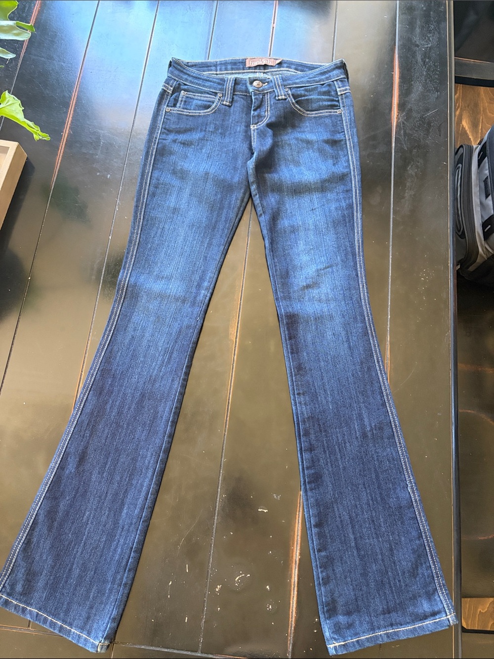 Frankie B. Dark Blue Flared Jeans